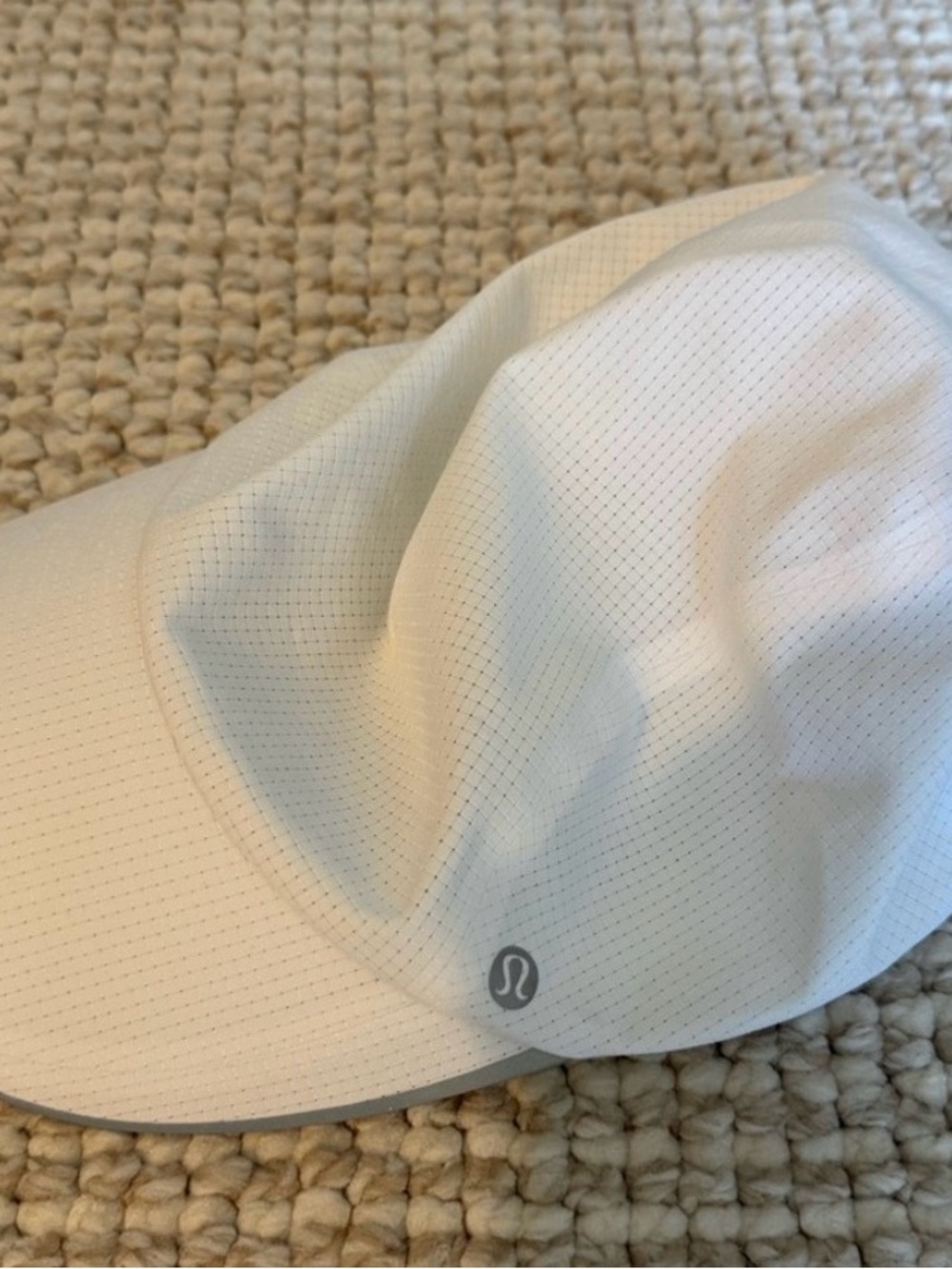lululemon athletica white perforated visor